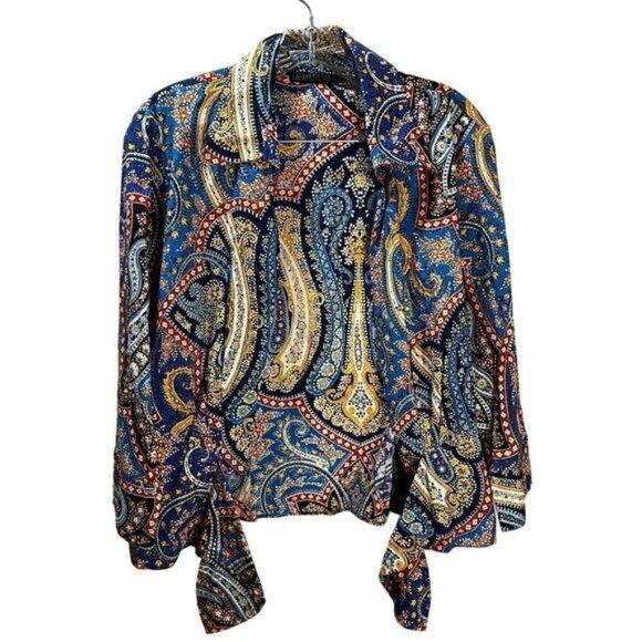 Open-Front‎ Paisley Print Cardigan Size Small NWOT - Picture 1 of 6